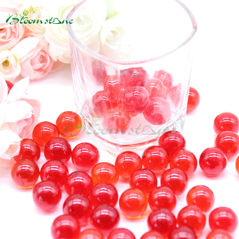 red glass marbles