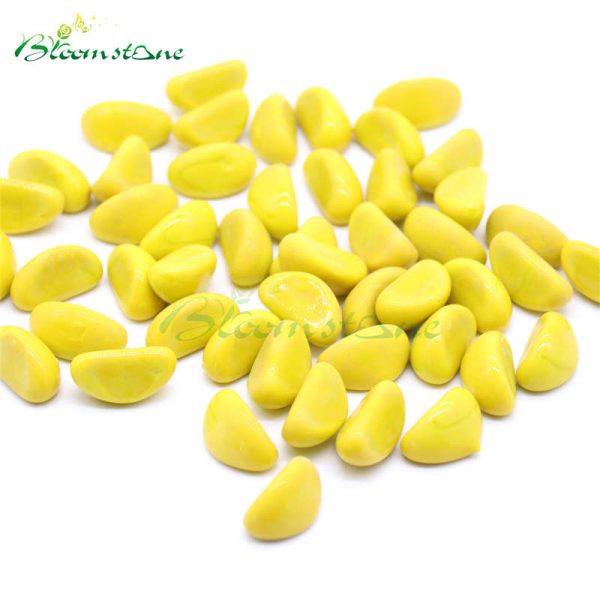 porcelain yellow glass bean