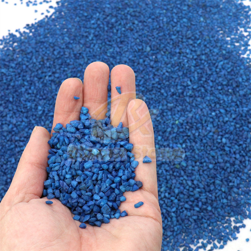 blue coloured gravels