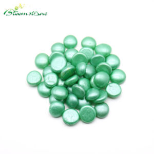 Green Spray Colored Glass Beads