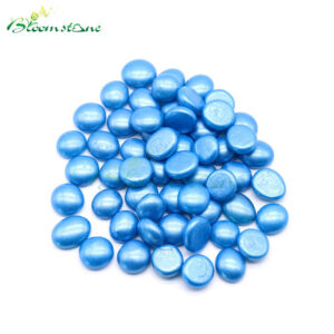 Blue Spray Colored Glass Beads