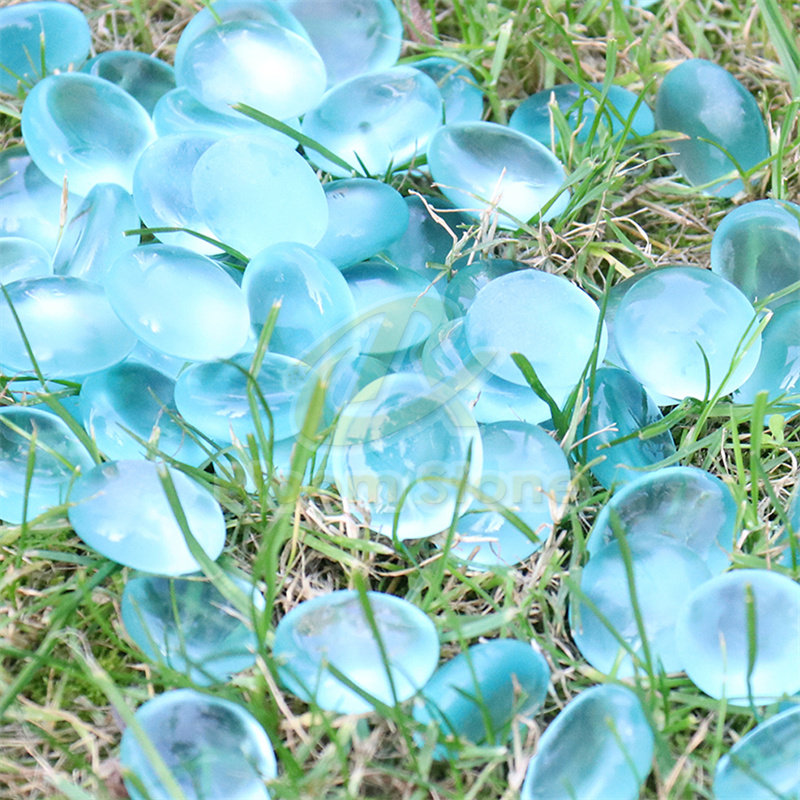 glass gems and flat glass beads