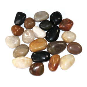Premium Mixed Color Polished Pebbles – Vibrant Decorative Stones for Every Project
