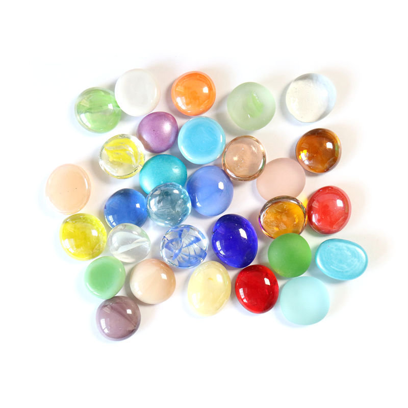 Flat Glass Beads – Vibrant Decorative Glass Pebbles for Various ...