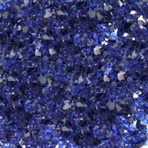 12 Inch Cobalt Blue Reflective Tempered Glass Rocks for Fireplace