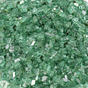12 Inch Green Reflective Tempered Glass Rocks for Fireplace
