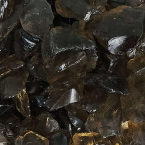 Amber Crushed Glass Rock for Fire Pits and Decorative Applications
