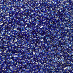 Cobalt Blue Glass Cashew – Deep Hue Decorative Glass Accent