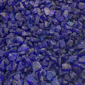 Cobalt Crushed Glass Rock for Fire Pits and Decoration