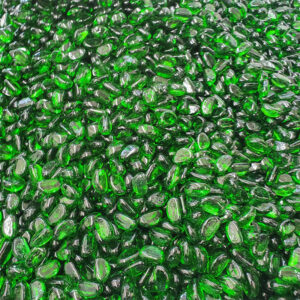 Decorative Green Glass Beans for Home and Garden Projects