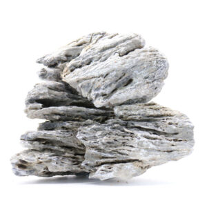 Dragon Stone – Dark Gray Aquascaping Rock with Natural White Veins
