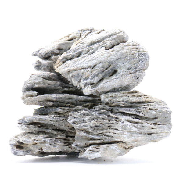 Dragon Stone – Dark Gray Aquascaping Rock with Natural White Veins