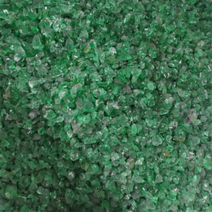 Green Crushed Glass Rock for Fire Pits and Decoration