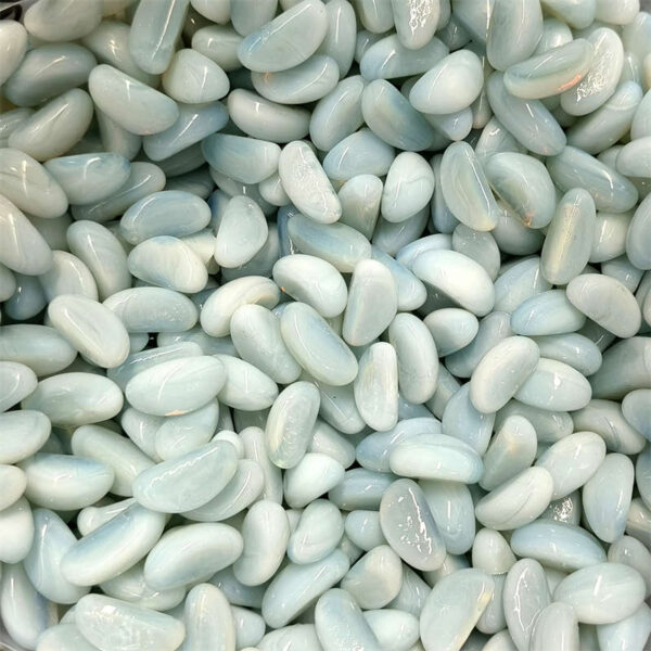 Jade Green Glass Bean for Decoration