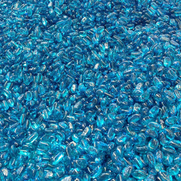 Ocean Blue Glass Cashews for Memorial and Decorative Use