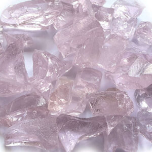 Pink Crushed Glass Rock for Fire Pits and Decorative Uses