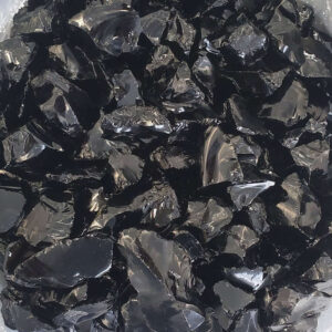 Crushed Black Glass Rock for Fire Pit and Decoration