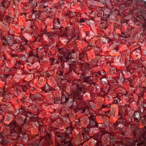 Red Crushed Glass Rock for Fire Pits and Decoration