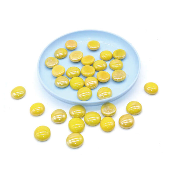 Yellow Ceramic Glass Gems – Bright and Cheerful Accents for Every Decor