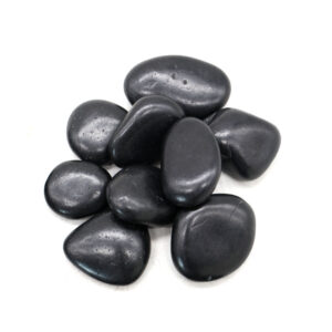 A Grade Polished Black Pebble – Premium Water Wax Finish for Landscaping & Decor