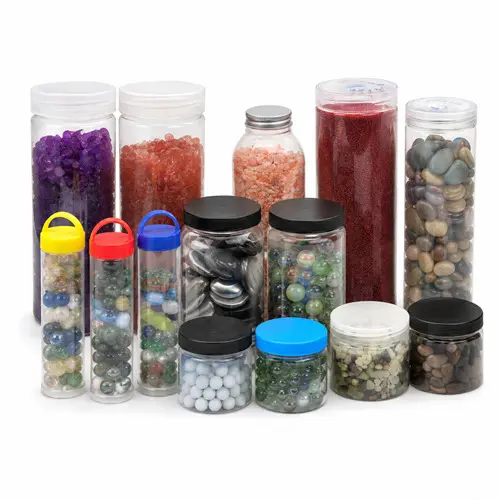 Bottle & Canister Packaging for Decorative Stones and Glass Beads