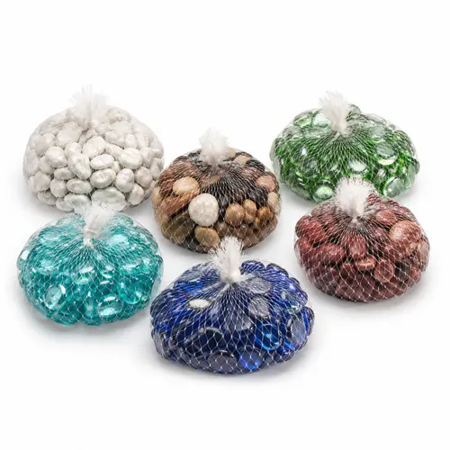 Mesh Bag Packaging for Pebbles, Glass Gems and Garden Stones