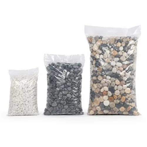 Plastic Bag Packaging for Pebbles, Gravel and Decorative Stones